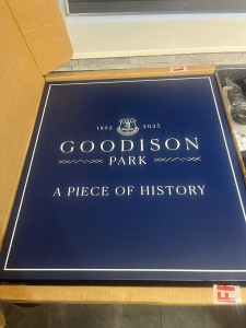 EVERTON FOOTBALL CLUB GOODISON PARK WOODEN SEAT OFFICIAL MEMORABILIA  for sale on Ebay