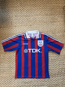 1996-98 Crystal Palace Home Shirt Lombardo #7 Adidas Size M Vintage Original for sale on Ebay