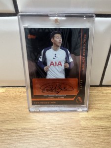 Topps Heung-Min Son 1/25 Black Edge Autograph Bookend Tottenham Hotspur for sale on Ebay