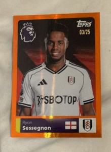 TOPPS - PREMIER LEAGUE 2026 #258 RYAN SESSEGNON FULHAM PARALLEL STICKER 03/25 for sale on Ebay