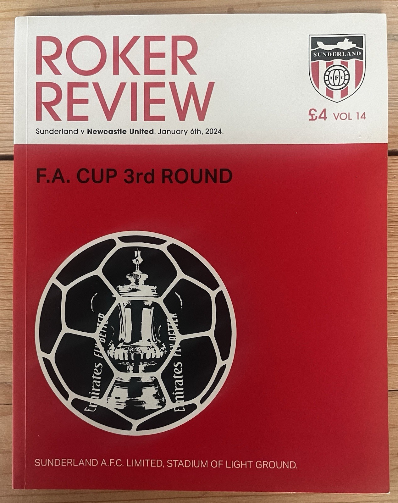 Sunderland v Newcastle United FA CUP 3RD THIRD ROUND PROGRAMME 6/1/24 2023-2024 for sale on Ebay