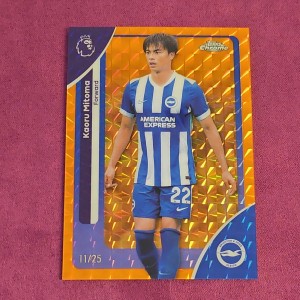 Topps Chrome Premier League 2026 Kaoru Mitoma 11/25 Geometric Refractor Brighton for sale on Ebay