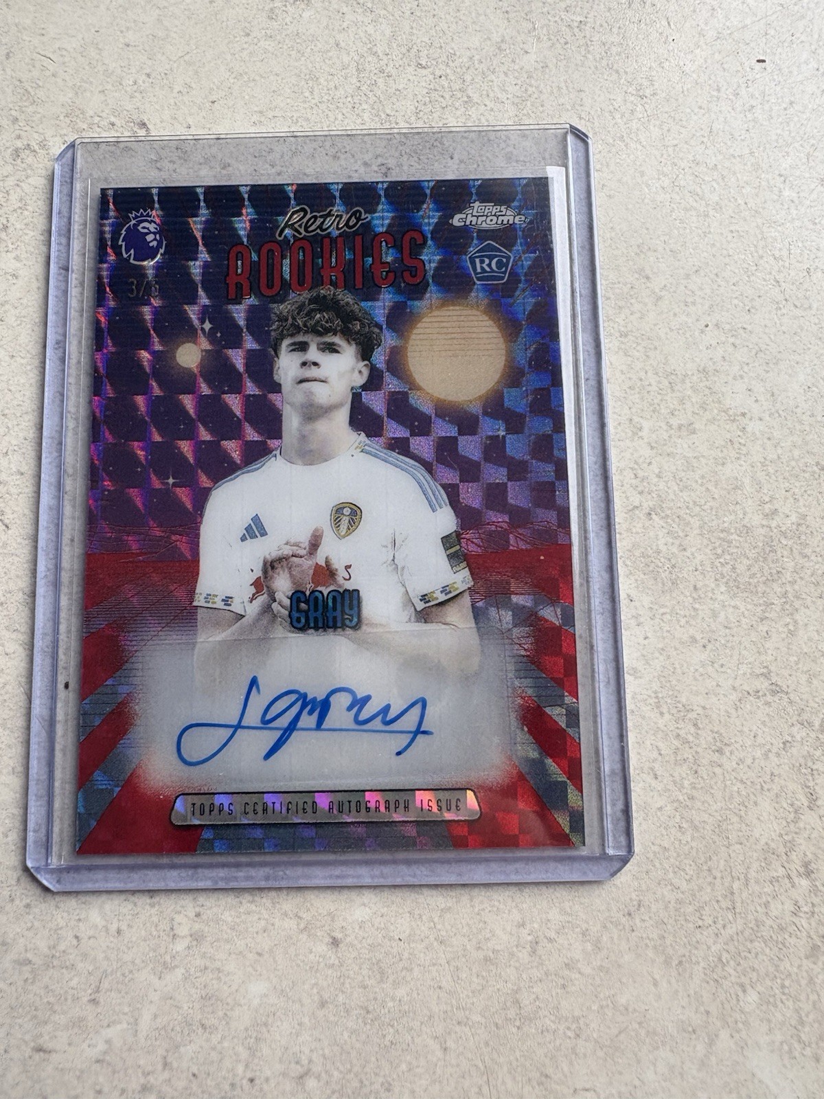 Harry Gray Autograph /5 Retro Rookie Leeds Premier League Topps Chrome Case Hit for sale on Ebay