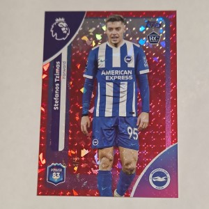 Topps Premier League 2026 brighton stefanos tzimas RC 4/5 Red sparkle Card for sale on Ebay