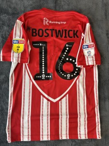 Match Worn Lincoln City Home Shirt Signed Micheal Bostwick for sale on Ebay