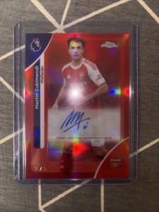 Topps 2026 Premier League Chrome Martin Zubimendi Colour Match /5 Auto Arsenal for sale on Ebay