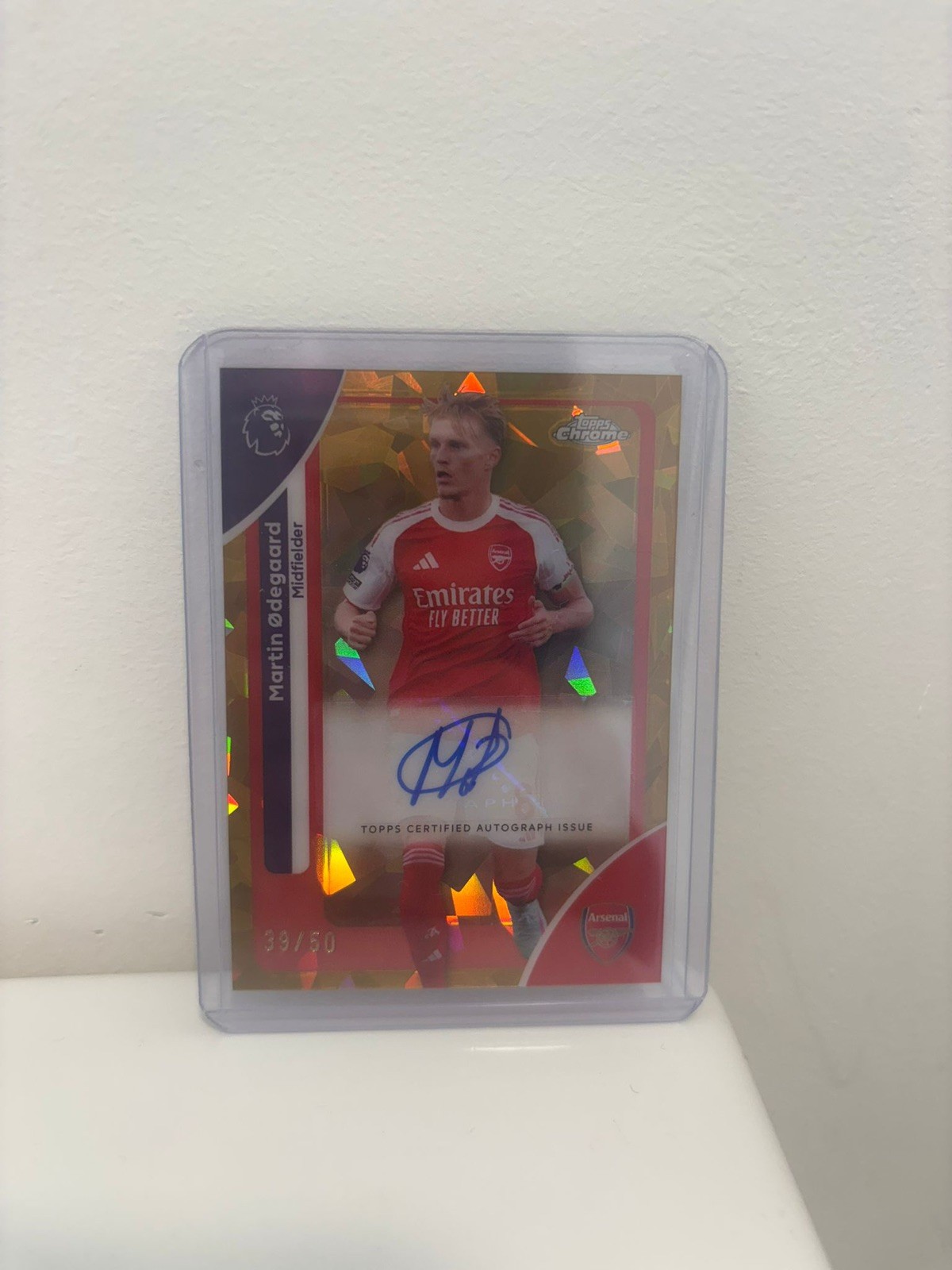 2026 Topps Chrome Premier League Sapphire Martin Odegaard /50 Auto Gold Arsenal for sale on Ebay