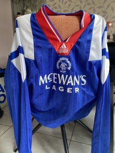 Rangers FC Men's Shirt Player Issue Jersey 1992/93 Dave McPherson Number 5 for sale on Ebay