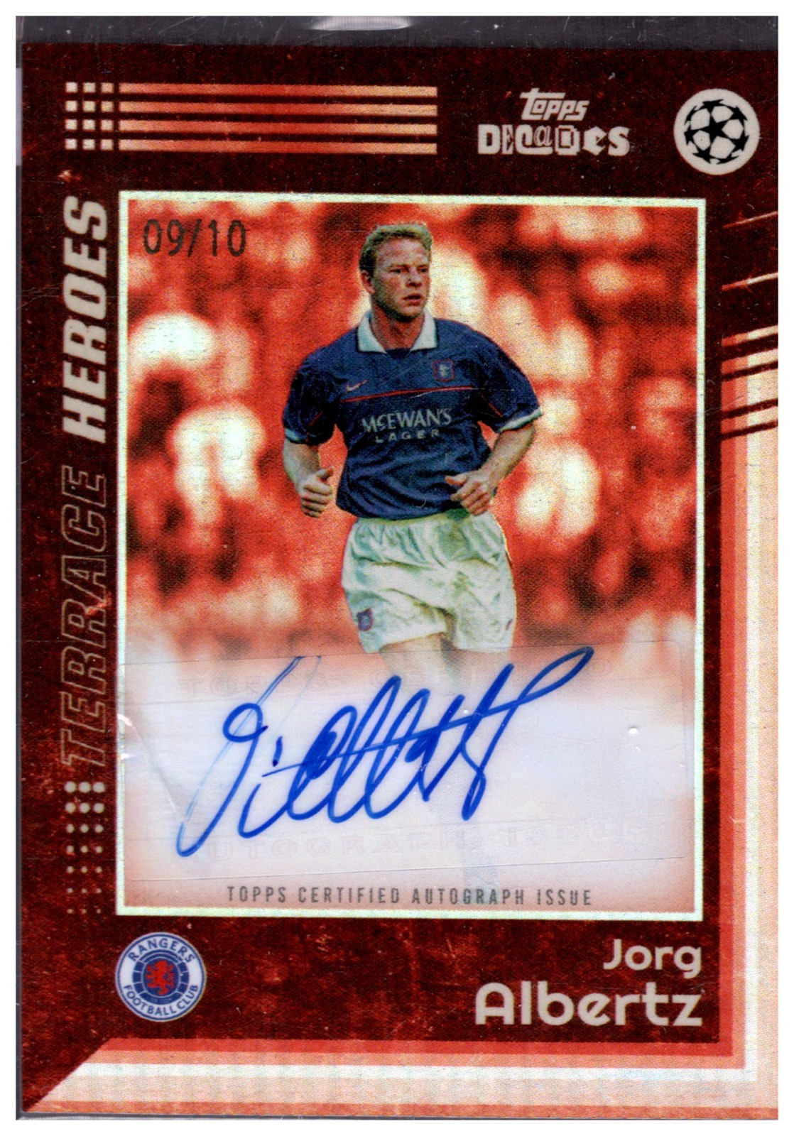 Jorg Albertz Auto /10 2025 Topps Decades UCC 1990's Edition Rangers for sale on Ebay