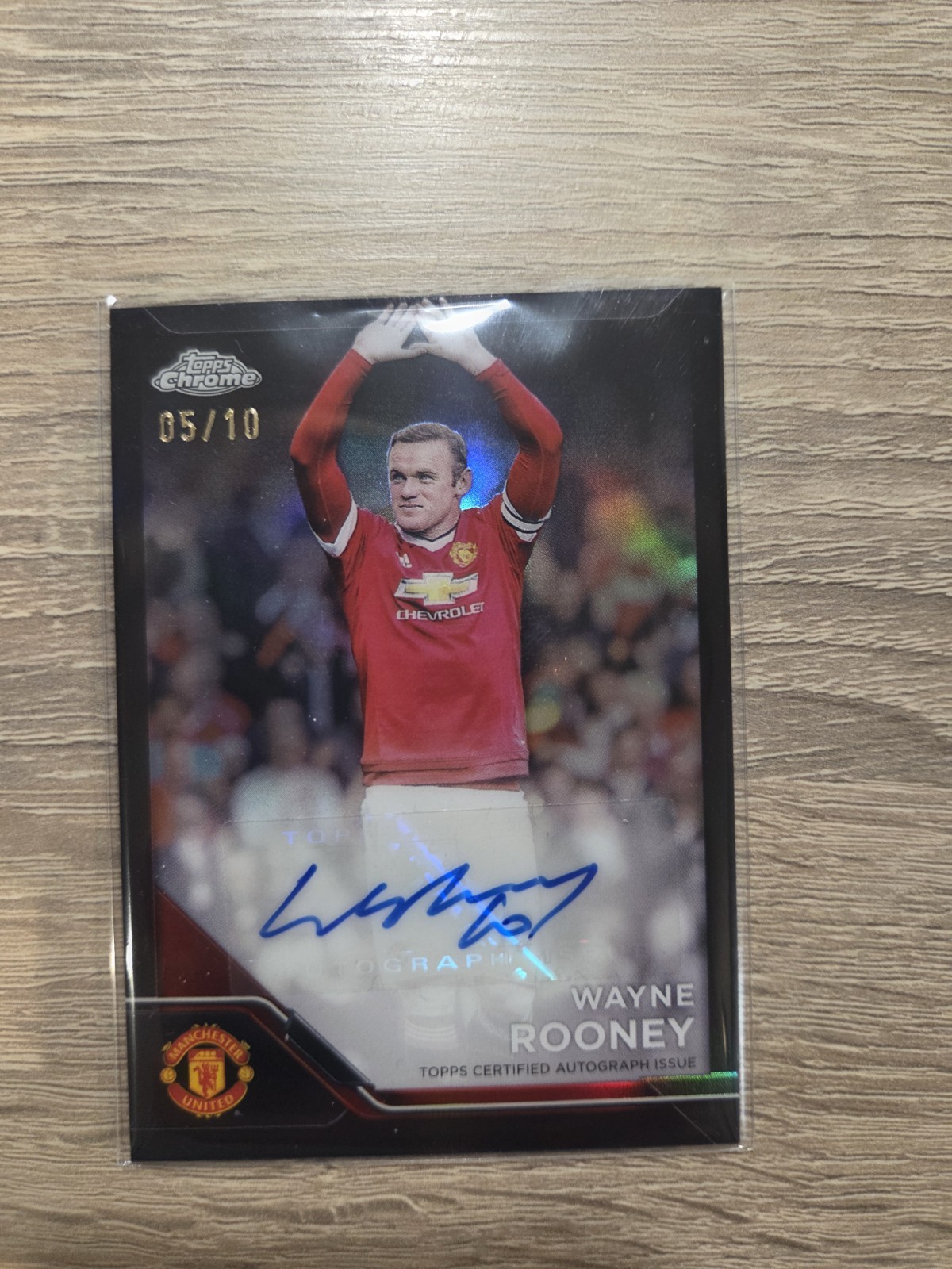 Wayne Rooney Auto /10 Manchester United Delux Topps Chrome for sale on Ebay