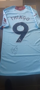 BRENTFORD - IGOR THIAGO SIGNED NAME & NUMBERED AWAY SHIRT for sale on Ebay