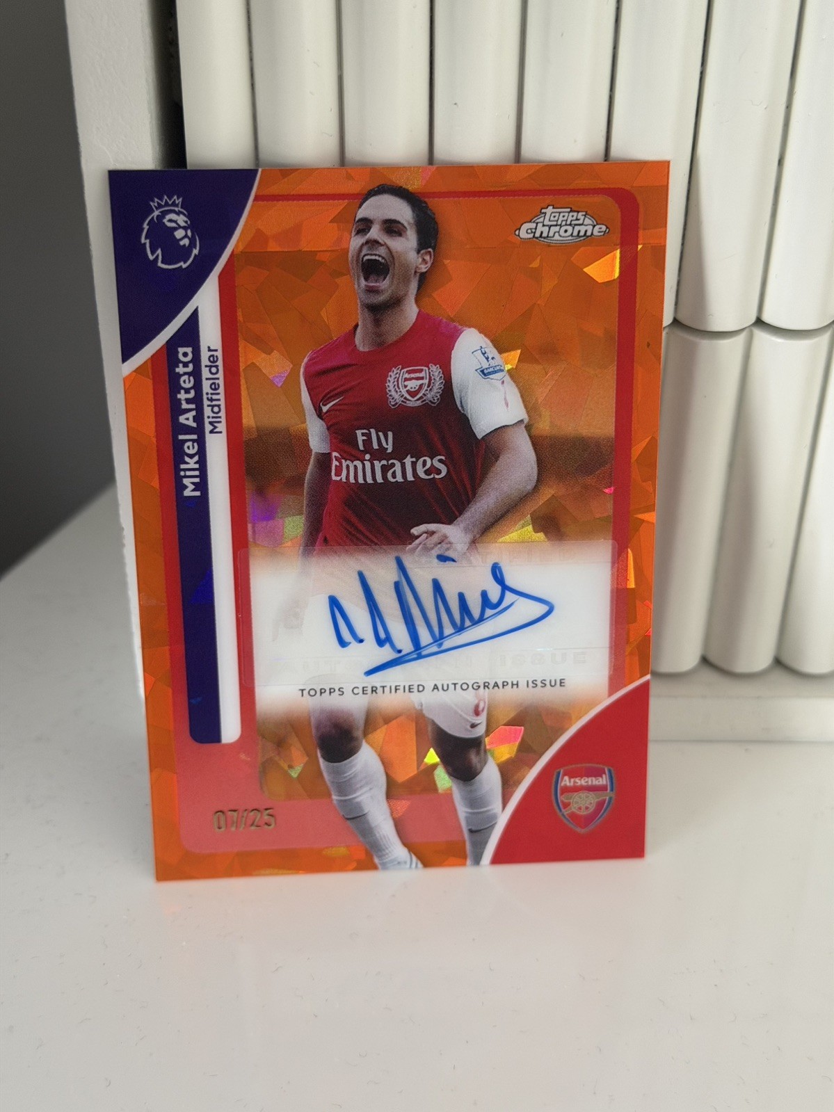 Topps Chrome Premier League Sapphire 2026 Mikel Arteta Auto /25 Arsenal FC  for sale on Ebay