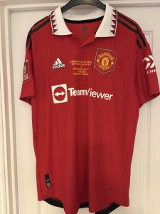 Match Worn/ Issued Manchester United FA Cup Final Shirt 2023 V Manchester City for sale on Ebay