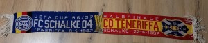 Very rare Schalke 04-CD Tenerife Matchday Scarf/UEFA Cup 1996-1997Semi Finals for sale on Ebay