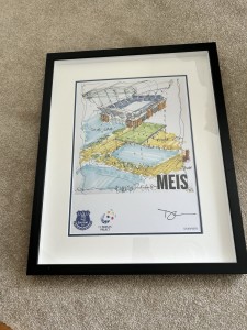 Rare Artist Painting of The New Everton Stadium for sale on Ebay