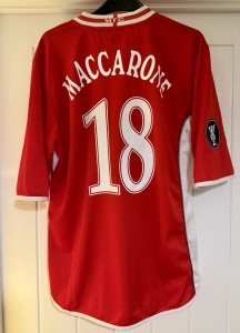 Middlesbrough FC 05/06 Erreà Home Shirt UEFA Cup #18 Maccarone Large for sale on Ebay