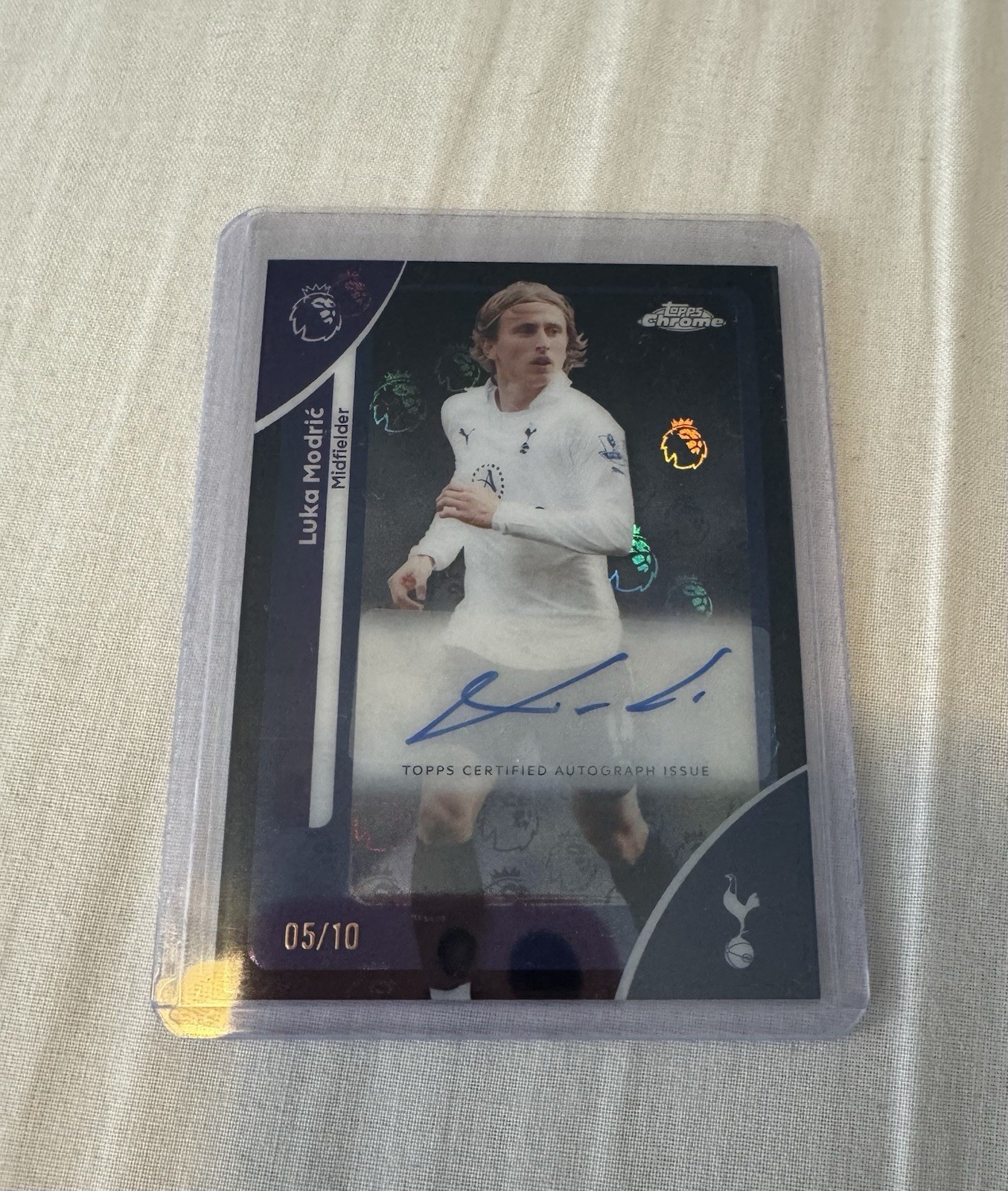 Topps Chrome Logofractor Edition Luka Modric Autograph Card 5/10 Tottenham for sale on Ebay