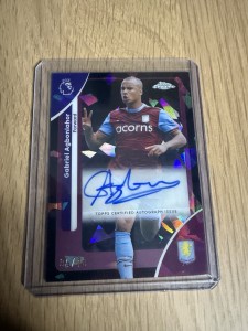 Topps Chrome Premier League Sapphire Aston Villa Gabby Agbonlahor Auto /10 for sale on Ebay