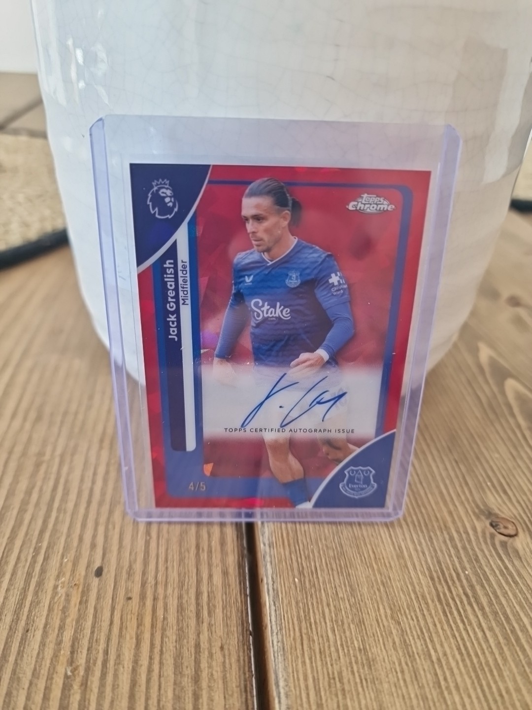 Topps Sapphire Premier League Chrome Jack Grealish Everton 4/5 for sale on Ebay