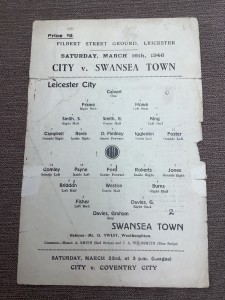16 March 1946 Leicester City v Swansea for sale on Ebay