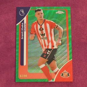 Topps Chrome Premier League 2026 Granit Xhaka 67/99 Green Refractor Sunderland  for sale on Ebay