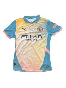 Noel Gallagher Hand Signed Definitely Maybe Manchester City Football Shirt for sale on Ebay