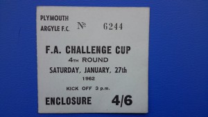 MATCH TICKET PLYMOUTH ARGYLE v TOTTENHAM HOTSPUR 1962  FA CUP 4th RD. VERY GOOD for sale on Ebay