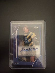 Topps 2026 Premier League Chrome Sapphire Neville Southall Everton Auto /10 for sale on Ebay