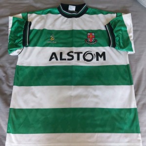 Vintage Lincoln City FC Away Shirt, 1997-1999.  Sponsored by Alstom.  XL for sale on Ebay