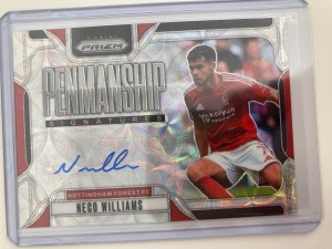 PANINI PRIZM PREMIER LEAGUE  24/25 NECO WILLIAMS NOTTS FOREST PENMANSHIP AUTO for sale on Ebay