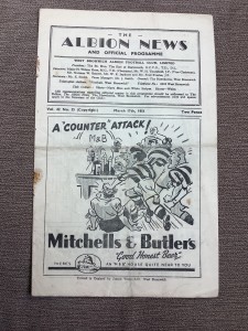 17 March 1951 West Bromwich Albion Reserves WBA v Barnsley Reserves for sale on Ebay