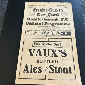 Middlesbrough v Preston North End  1946/47 Football Programme for sale on Ebay