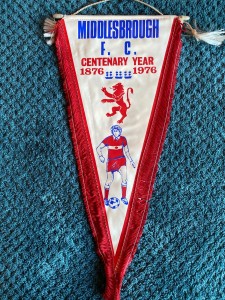 Vintage Brittish Football Pennants - Middlesbrough - 40 cm x 21 cm for sale on Ebay