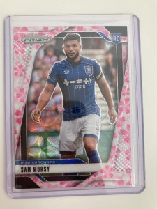 PANINI PRIZM PREMIER LEAGUE  24/25 SAM MORSY IPSWICH CHERRY BLOSSOM CHOICE 4/20. for sale on Ebay