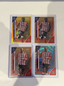 Topps Chrome Sunderland Numbered Bundle x4 Cards (All Numbered, 1 Logofractor) for sale on Ebay