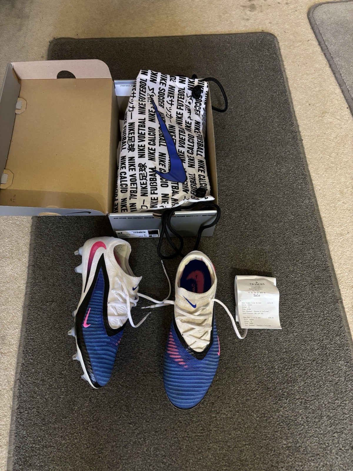 Nike Phantom 6 Elite SG-Pro UK 8 New Football Boots for sale on Ebay