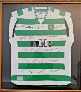Signed Glasgow Celtic Shirt 2002/03 Larsson, Sutton, Lennon Seville UEFA Cup for sale on Ebay