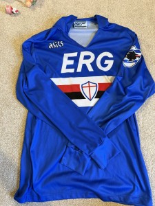 Gianluca Vialli Sampdoria 1992-94 Long Sleeved Football Shirt M/L Serie A  for sale on Ebay