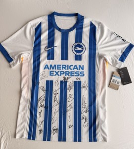 Brighton & Hove Albion – Official Home Shirt – Full Team Hand Signed – Brand New for sale on Ebay