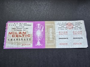 Milan Celtic Stadium Quarter Final Champions Cup 1969 Steps Ticket for sale on Ebay
