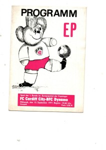 BFC Dynamo Berlin v Cardiff City 1971 - 1972 ECWC for sale on Ebay