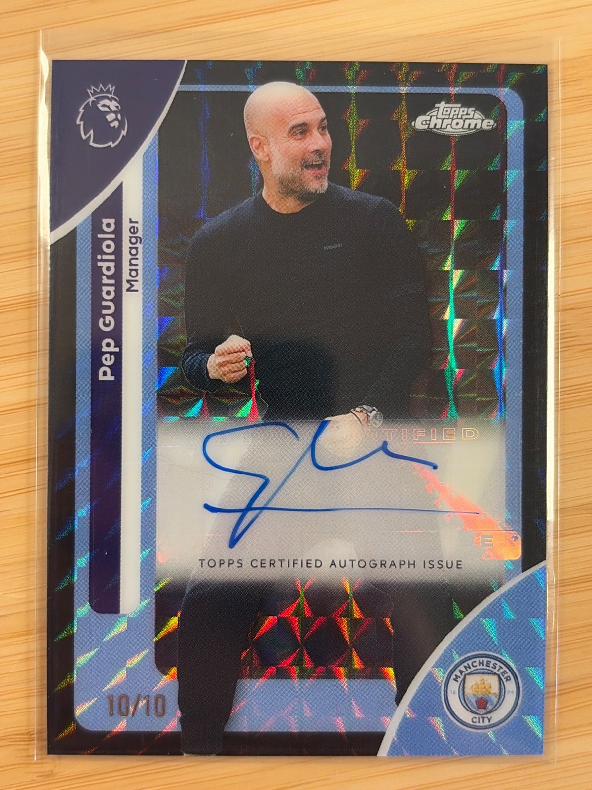 Pep Guardiola /10 Auto RayWave Refractor Manchester City 2026 Chrome for sale on Ebay