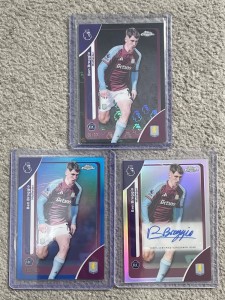Topps Chrome 25/26 Premier League Ben Broggio Rookie /10 , /150 Base Auto -Villa for sale on Ebay