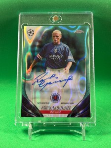 Paul Gascoigne Rangers Jade Base Autograph Topps Chrome 2023-24 for sale on Ebay