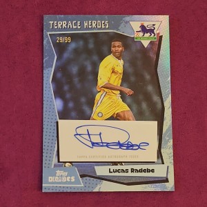 Topps Premier League Decades 1990's Lucas Radebe Auto /99 Terrace Heroes Leeds  for sale on Ebay
