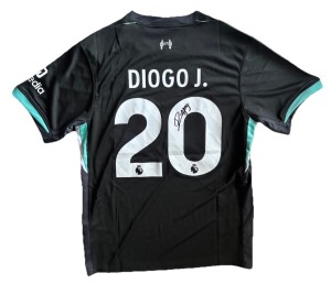 DIOGO JOTA Rare Hand Signed 2024/25 FC Liverpool Away Football Legends Shirt COA for sale on Ebay