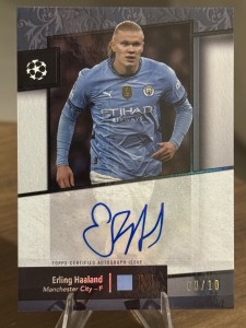 Topps Museum Erling Haaland Manchester City Archival Autograph 08/10 Mint for sale on Ebay