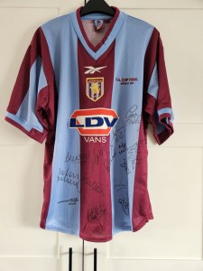 Signed Aston Villa FA Cup 2000 Final Shirt With COA for sale on Ebay