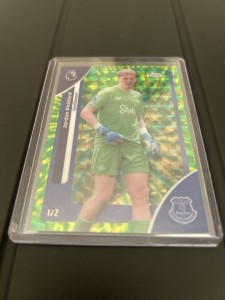 Jordan Pickford 1/2 Number Match Colour Match Everton Topps PL Chrome 25/26 for sale on Ebay
