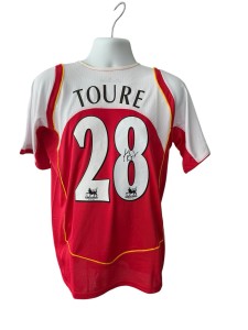 Kolo Toure hand signed 2004/05 Arsenal FC Shirt - COA - Photo proof for sale on Ebay